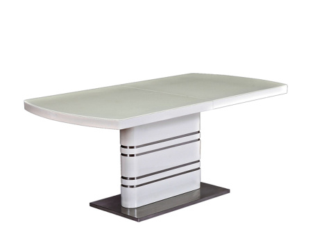 SIGNAL STÓŁ GUCCI SZKŁO HARTOWANE + MDF BIAŁY / MDF + STAL SZCZOTKOWANA BIAŁY LAKIER140(200)X85 SIGNAL STÓŁ GUCCI SZKŁO HARTOWANE + MDF BIAŁY / MDF + STAL SZCZOTKOWANA BIAŁY LAKIER140(200)X85