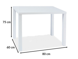 SIGNAL STÓŁ MONTEGO BIAŁY PŁYTA MDF LAKIER 80X60X75