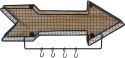 Intesi Wieszak ścienny Intesi Arrow drewno naturalny metal malowany czarny z funkcją koszyka na drobne przedmioty Intesi Wieszak ścienny Intesi Arrow drewno naturalny metal malowany czarny z funkcją koszyka na drobne przedmioty