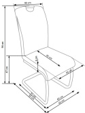 Halmar K184 krzesło popielaty/biały Halmar K184 krzesło popielaty/biały