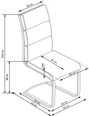 Halmar K230 krzesło Jasny Popiel/Chrom ekoskóra+metal Halmar K230 krzesło Jasny Popiel/Chrom ekoskóra+metal