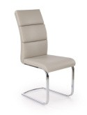 Halmar K230 krzesło Jasny Popiel/Chrom ekoskóra+metal