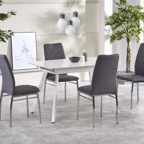 Halmar K309 krzesło ciemny popiel, materiał: tkanina / stal chromowana Halmar K309 krzesło ciemny popiel, materiał: tkanina / stal chromowana