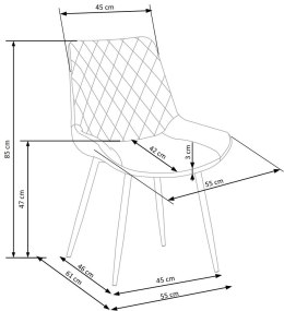 Halmar K313 krzesło nogi - czarne, tapicerka - beżowa