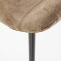 Halmar K313 krzesło nogi - czarne, tapicerka - brązowa