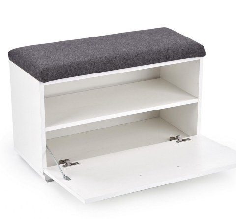 Halmar tapicerowana szafka na buty LIMA ST2 MDF laminat biały połysk, obrzeża ABS 70x32 Halmar tapicerowana szafka na buty LIMA ST2 MDF laminat biały połysk, obrzeża ABS 70x32