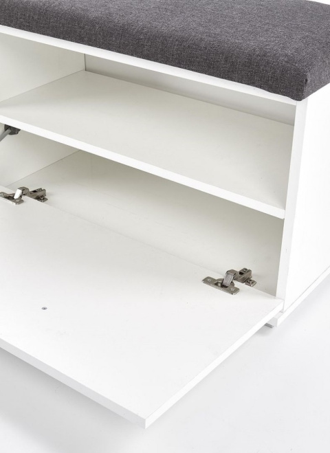 Halmar tapicerowana szafka na buty LIMA ST2 MDF laminat biały połysk, obrzeża ABS 70x32 Halmar tapicerowana szafka na buty LIMA ST2 MDF laminat biały połysk, obrzeża ABS 70x32