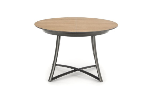 Halmar MORETTI stół rozkładany blat - dąb naturalny / popielaty, nogi - antracyt MDF laminat lakier stal malowana Halmar MORETTI stół rozkładany blat - dąb naturalny / popielaty, nogi - antracyt MDF laminat lakier stal malowana