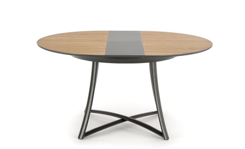 Halmar MORETTI stół rozkładany blat - dąb naturalny / popielaty, nogi - antracyt MDF laminat lakier stal malowana Halmar MORETTI stół rozkładany blat - dąb naturalny / popielaty, nogi - antracyt MDF laminat lakier stal malowana