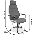 SIGNAL FOTEL OBROTOWY Q-035 SZARY TKANINA + BIAŁY EKOSKÓRA TILT
