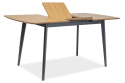 SIGNAL STÓŁ VITRO II MDF+OKLEINA NAT. DĄB/ DREWNO GRAFIT 120(160)X80 SIGNAL STÓŁ VITRO II MDF+OKLEINA NAT. DĄB/ DREWNO GRAFIT 120(160)X80
