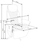 Halmar CAMARO fotel wypoczynkowy czarny / czerwony materiał: ekoskóra / stal malowana proszkowo Halmar CAMARO fotel wypoczynkowy czarny / czerwony materiał: ekoskóra / stal malowana proszkowo