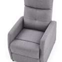 Halmar FELIPE fotel wypoczynkowy rozkładany ciemny popiel (szary) tkanina