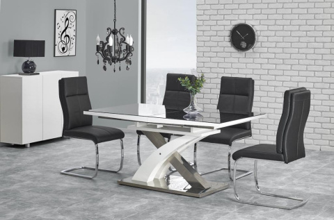 Halmar K231 krzesło na płozach czarny ekoskóra/stal chromowana Halmar K231 krzesło na płozach czarny ekoskóra/stal chromowana