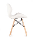 Halmar K281 krzesło biały / buk materiał: ekoskóra / drewno lite