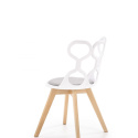 Halmar K308 krzesło biały / popiel