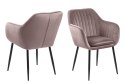 ACTONA Krzesło Emilia Velvet dusty rose/black ACTONA Krzesło Emilia Velvet dusty rose/black