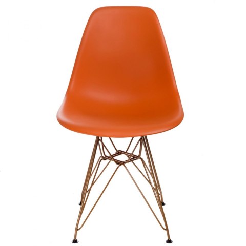 D2.DESIGN Krzesło P016 PP Gold pomarańczowe D2.DESIGN Krzesło P016 PP Gold pomarańczowe