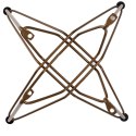 D2.DESIGN Krzesło P016 PP Gold pomarańczowe D2.DESIGN Krzesło P016 PP Gold pomarańczowe
