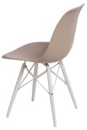 D2.DESIGN Krzesło P016W PP beżowy/white