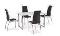 SIGNAL STÓŁ PROSTOKĄTNY RING MDF BIAŁY LAKIER/ STELAŻ METAL CHROM 130X80 SIGNAL STÓŁ PROSTOKĄTNY RING MDF BIAŁY LAKIER/ STELAŻ METAL CHROM 130X80