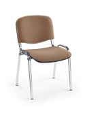 Halmar ISO krzesło chrom/C4 beżowy tkanina / metal sztaplowanie Halmar ISO krzesło chrom/C4 beżowy tkanina / metal sztaplowanie