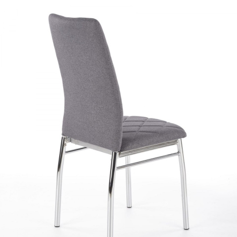Halmar K309 krzesło do jadalni jasny popiel, materiał: tkanina / stal chromowana Halmar K309 krzesło do jadalni jasny popiel, materiał: tkanina / stal chromowana