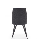 Halmar K323 krzesło brązowy / czarny, materiał: ekoskóra / stal malowana proszkowo