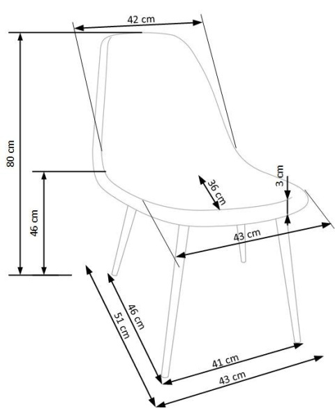 Halmar K328 krzesło nogi - czarny, tapicerka - ciemny beż Halmar K328 krzesło nogi - czarny, tapicerka - ciemny beż