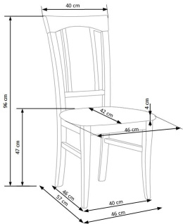 Halmar KONRAD drewniane krzesło Białe/Szare tkanina tap: Inari 91