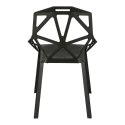 Simplet Krzesło Gap PP czarne metal lakierowany tworzywo PP Simplet można sztaplowć do wnętrz i na zewnątrz