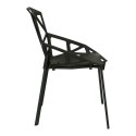 Simplet Krzesło Gap PP czarne metal lakierowany tworzywo PP Simplet można sztaplowć do wnętrz i na zewnątrz