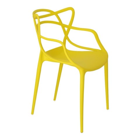 D2.DESIGN Krzesło Lexi żółte tworzywo PP insp. Master chair wygodne i nowoczesne do jadalni recepcji na taras D2.DESIGN Krzesło Lexi żółte tworzywo PP insp. Master chair wygodne i nowoczesne do jadalni recepcji na taras