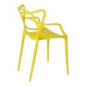 D2.DESIGN Krzesło Lexi żółte tworzywo PP insp. Master chair wygodne i nowoczesne do jadalni recepcji na taras D2.DESIGN Krzesło Lexi żółte tworzywo PP insp. Master chair wygodne i nowoczesne do jadalni recepcji na taras