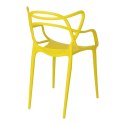 D2.DESIGN Krzesło Lexi żółte tworzywo PP insp. Master chair wygodne i nowoczesne do jadalni recepcji na taras D2.DESIGN Krzesło Lexi żółte tworzywo PP insp. Master chair wygodne i nowoczesne do jadalni recepcji na taras