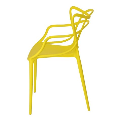D2.DESIGN Krzesło Lexi żółte tworzywo PP insp. Master chair wygodne i nowoczesne do jadalni recepcji na taras D2.DESIGN Krzesło Lexi żółte tworzywo PP insp. Master chair wygodne i nowoczesne do jadalni recepcji na taras