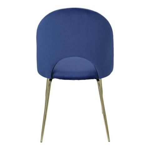 Intesi Krzesło Solie tapicerowane Velvet niebieskie/ nogi metalowe złote stabilne i wygodne do jadalni restauracji recepcji Intesi Krzesło Solie tapicerowane Velvet niebieskie/ nogi metalowe złote stabilne i wygodne do jadalni restauracji recepcji