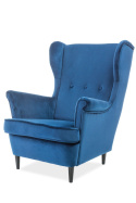 SIGNAL FOTEL LORD VELVET GRANATOWY BLUVEL 86 / WENGE