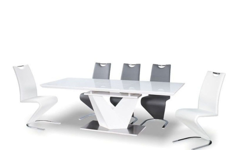 SIGNAL STÓŁ ALARAS III MDF+szkło hartowane BIAŁY / BIAŁY LAKIER MDF+stal szczotkowana 160(220)X90 SIGNAL STÓŁ ALARAS III MDF+szkło hartowane BIAŁY / BIAŁY LAKIER MDF+stal szczotkowana 160(220)X90