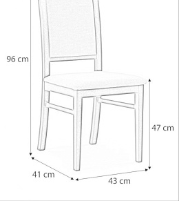 Halmar SYLWEK1 krzesło ciemny orzech, ecoskóra /CAYENNE1112