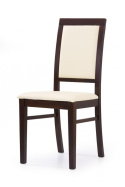 Halmar SYLWEK1 krzesło ciemny orzech, ecoskóra /CAYENNE1112