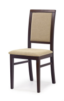 Halmar SYLWEK1 krzesło ciemny orzech, tkanina / tap: Torent Beige