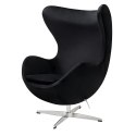 King Home Fotel EGG CLASSIC VELVET czarny - welur obrotowy z funkcją bujania podstawa polerowane aluminium korpus włókno szklane King Home Fotel EGG CLASSIC VELVET czarny - welur obrotowy z funkcją bujania podstawa polerowane aluminium korpus włókno szklane