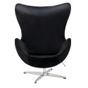 King Home Fotel EGG CLASSIC VELVET czarny - welur obrotowy z funkcją bujania podstawa polerowane aluminium korpus włókno szklane King Home Fotel EGG CLASSIC VELVET czarny - welur obrotowy z funkcją bujania podstawa polerowane aluminium korpus włókno szklane