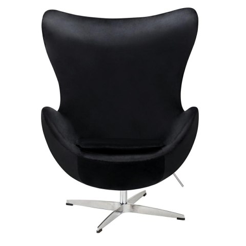 King Home Fotel EGG CLASSIC VELVET czarny - welur obrotowy z funkcją bujania podstawa polerowane aluminium korpus włókno szklane King Home Fotel EGG CLASSIC VELVET czarny - welur obrotowy z funkcją bujania podstawa polerowane aluminium korpus włókno szklane