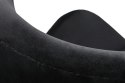King Home Fotel EGG CLASSIC VELVET czarny - welur obrotowy z funkcją bujania podstawa polerowane aluminium korpus włókno szklane