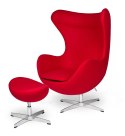 FOTEL EGG CLASSIC OBROTOWY FUNKCJA BUJANIA CZERWONY - wełna kaszmirowa POLEROWANE ALUMINIUM KORPUS WŁÓKNO SZKLANE King Home FOTEL EGG CLASSIC OBROTOWY FUNKCJA BUJANIA CZERWONY - wełna kaszmirowa POLEROWANE ALUMINIUM KORPUS WŁÓKNO SZKLANE King Home