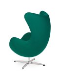 King Home Fotel EGG CLASSIC obrotowy z funkcją bujania szmaragdowy zielony.41 - wełna kaszmirowa, podstawa aluminium polerowane King Home Fotel EGG CLASSIC obrotowy z funkcją bujania szmaragdowy zielony.41 - wełna kaszmirowa, podstawa aluminium polerowane
