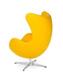 Fotel EGG CLASSIC żółty słoneczny.36 - wełna, podstawa aluminiowa