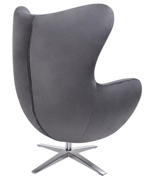 King Home Fotel EGG SZEROKI VELVET ciemny szary. 40 - welur, podstawa stal polerowana King Home Fotel EGG SZEROKI VELVET ciemny szary. 40 - welur, podstawa stal polerowana
